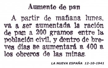 Aumento Ración de Pan Aumento Ración de Pan